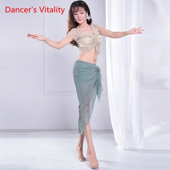 

Summer Short Sleeve Bellydance Practice Wear Sexy Short Skirt +Short Sleeves Top Dancer Performance Show Outfit