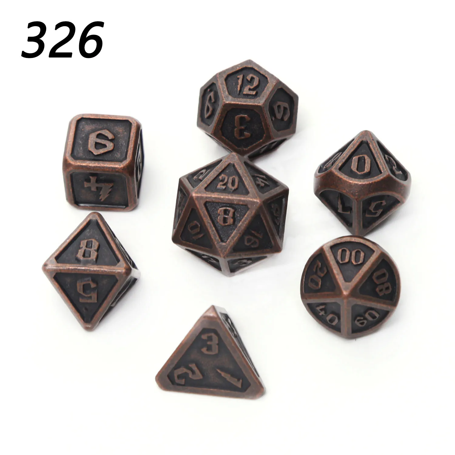 Chengshuo игральные кости DND Металл РГП набор многогранных подземелья и дракон d20 8 синий настольные игры цинковый сплав Цифровой узор в кости