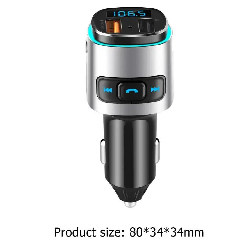 BC41 Bluetooth автомобильный комплект громкой связи fm-передатчик MP3 плеер 3,0 USB зарядное устройство эхоподавление и подавление шума