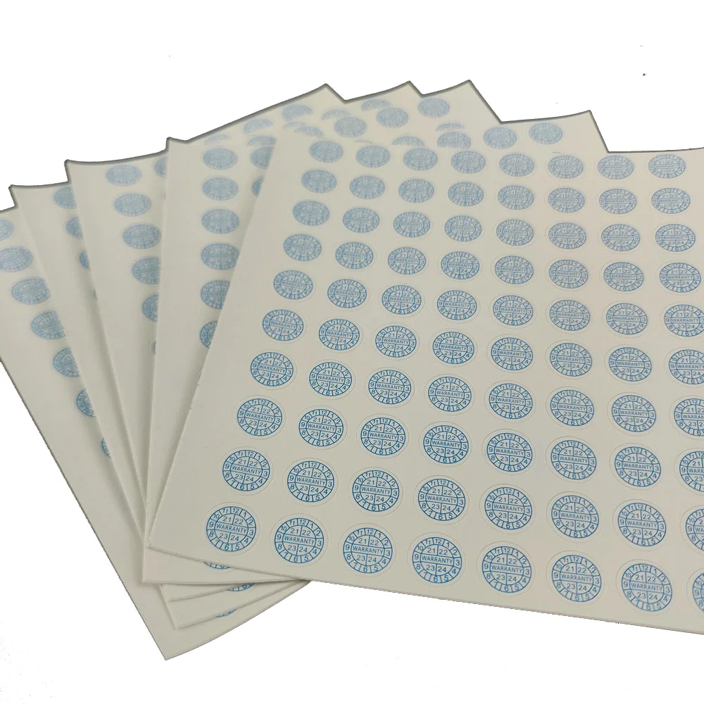 1200pcs Warranty Sticker Security Seal Sticker 2023 2024 2025 2026 Year Round Size 10*10mm Red Blue Color Fragile Label