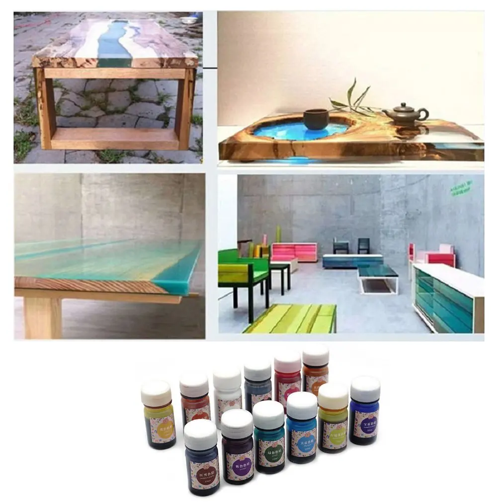 12 Color Diy Handmade Ab Resin Pigment Dye Epoxy Color Fine Material Pearlescent Powder Pigment Painting Accessories