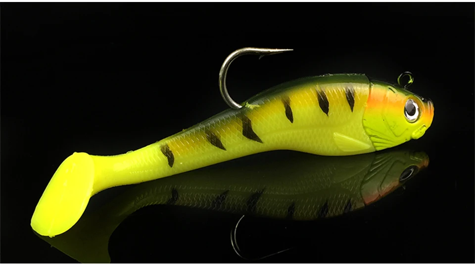 K8356 3D Fish Eyes Fishing Lure Lead Head Big Soft Bait Jig Sinking Crankbait Saltwater Soft Bait Single Hook 20cm 300g (8)