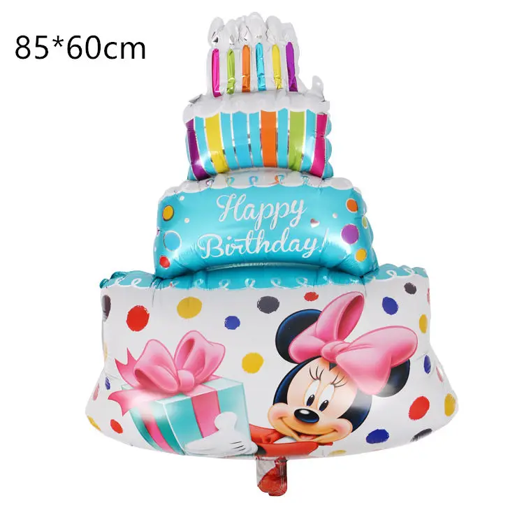 Minnie 1 шт. фольгированный шар с Микки и Минни Маус, украшение для дня рождения, маленький шар с Микки Маусом, средний шар с головой Микки, детские игрушки - Цвет: Minnie