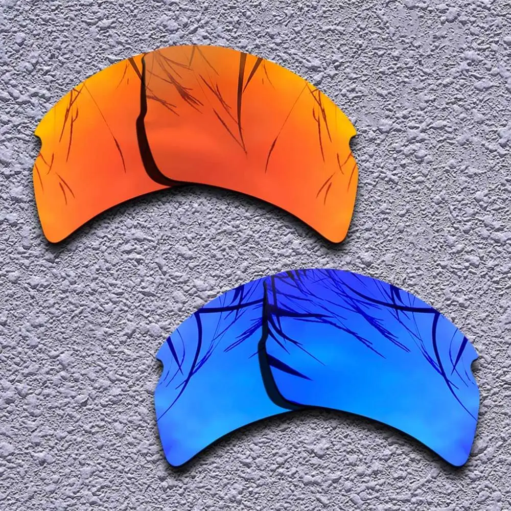 2 пары поляризованных сменных линз для солнцезащитных очков Oakley Flak 2,0 XL-несколько вариантов - Цвет линз: Fire Red-Purple