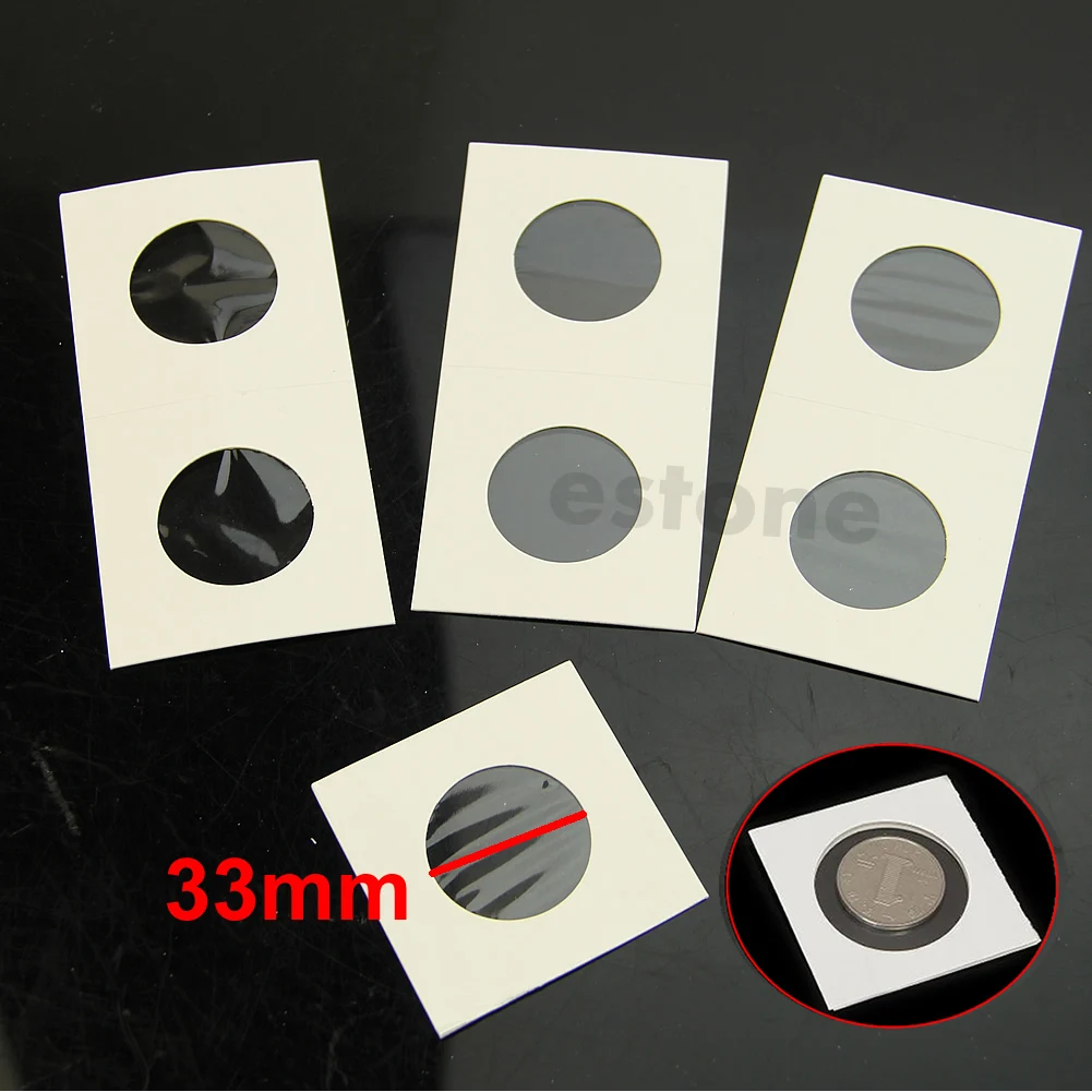 New 50pcs 25mm Stamp Coin Holders Cover Case Storage 2X2/" Flip