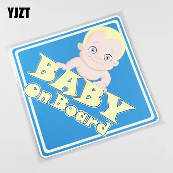 

YJZT 15.1CMX15.1CM Baby ON Board Car Sticker Happy baby Pvc Decal 13A-0052