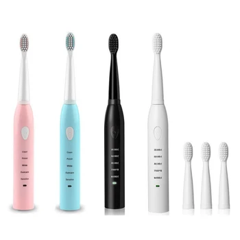 

Rechargeable Charger Tooth Brush Toothbrush USB Automatic Tooth Brush Sonic Waterproof Cleaning With 4 Replacement Head