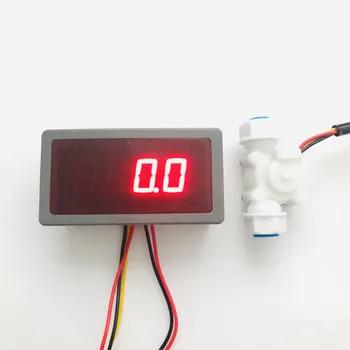 

US202M Flow meter Frequency Counter with USN-HS06PS 0.3-3L/min Hall Flow Sensor Test Can Calculate Flow Rate 5V input