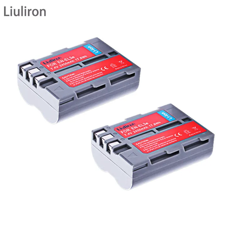 EN-EL3E EN EL3e ENEL3e EL3 EN EL 3E Battery pack For Nikon D300S D300 D100 D200 D700 D70S D70 D80s D80 D90 D50 camera - Цвет: 2battery