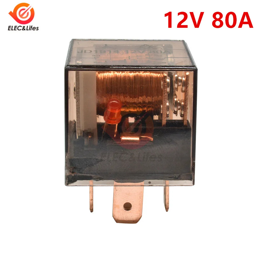 5X Relè Auto 12V 100A 4 Pin SPST – Impermeabili Per Auto, Barca E Fai Da Te