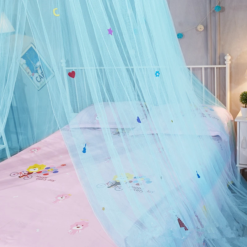 Skup Nowe dzieci eleganckie tiulowe łóżko Dome łóżko siatki baldachim okrągły różowy okrągły Dome pościel moskitiera dla Twin Queen łóżko king size