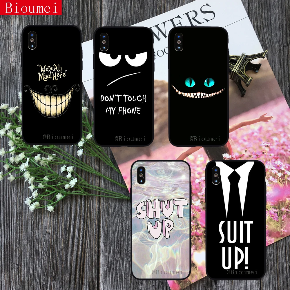 

Bioumei cool cat character phone case for iphone XS XR XS Max soft tpu cover for iphone 7 8 5 5S 6 6S Plus X coque 63