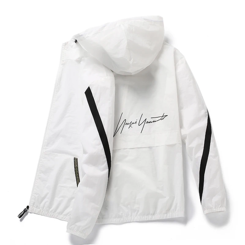 

summer new chamarras para hombre men's Slim thin hooded windbreaker jackets men's casual jacket Sun protection clothing ceket