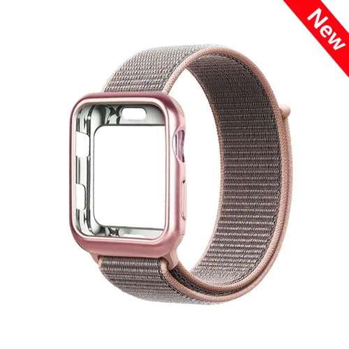 Sport Loop strap for Apple watch band case 4 5 3 44mm 40mm watchband nylon Breathable bracelet belt for iwatch band 3 42mm 38mm - Цвет ремешка: color 14