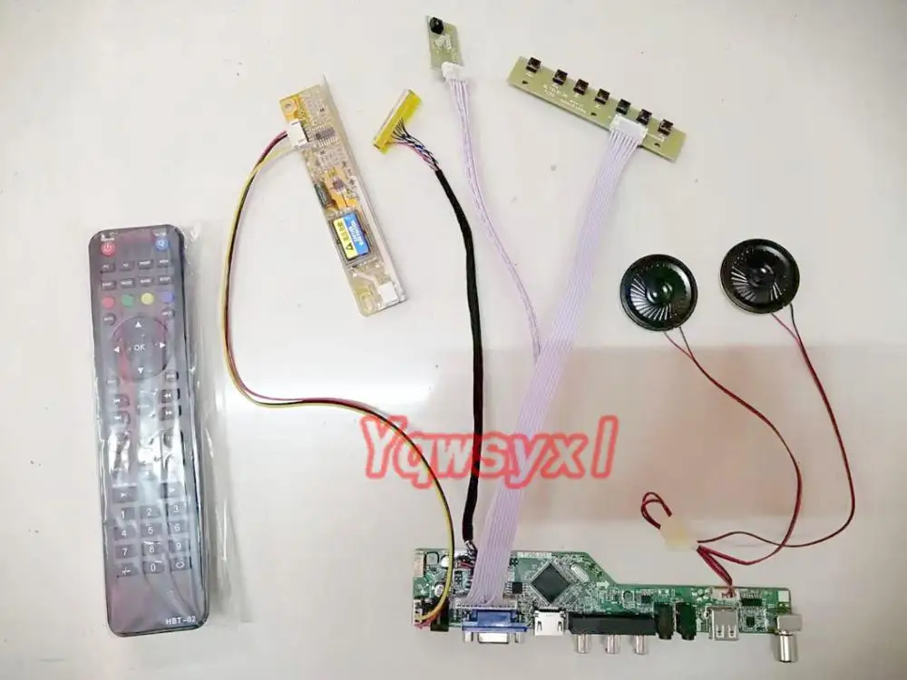 Yqwsyxl с комплектом динамиков для женского телевизора + HDMI VGA AV USB ЖК-контроллер