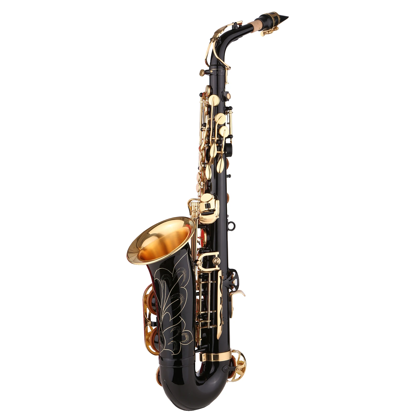 Muslady Black Paint E-flat Sax for Beginner Student Intermediate Player Brass Eb Alto Saxophone with Mouthpiece Carrying Case saxophone musical instrument saxophone parts accessories