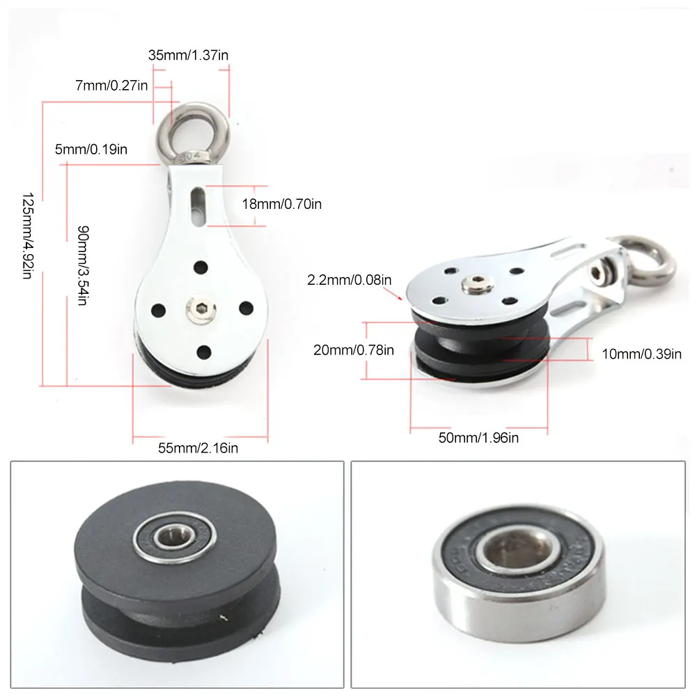 Home Gym Roller Bearing Lifting Pulley Mute Lifting Wheel Draw Fixed Pulley