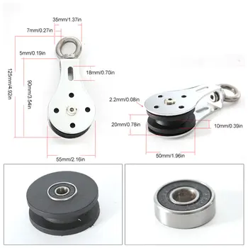 Home Gym Roller Bearing Lifting Pulley Mute Lifting Wheel Draw Fixed