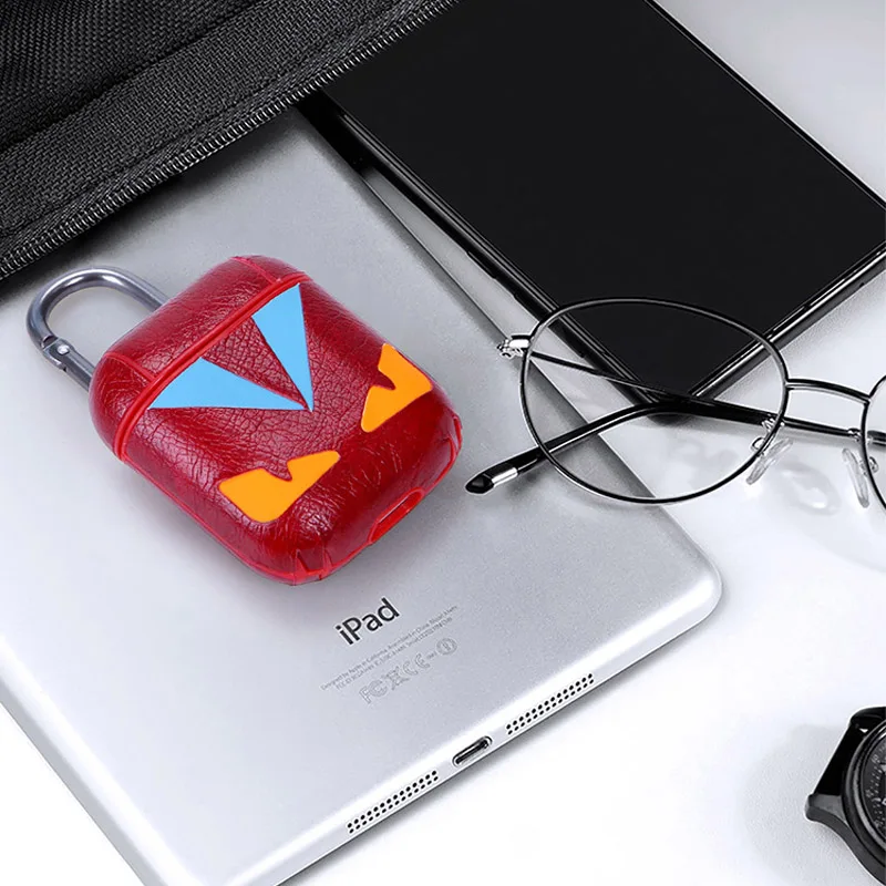 Кожаный чехол Devil Eyes Для Apple AirPods, Bluetooth, беспроводной чехол для наушников, чехол для Air Pods 1, 2, чехол для зарядки, чехол s