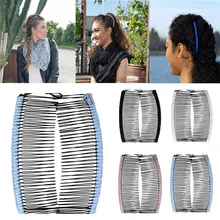 Shopify Прямая поставка высокое качество Новое поступление 1 шт. Винтажная заколка для волос в форме банана Женская ленивая расческа для волос винтажные растягивающиеся аксессуары для волос