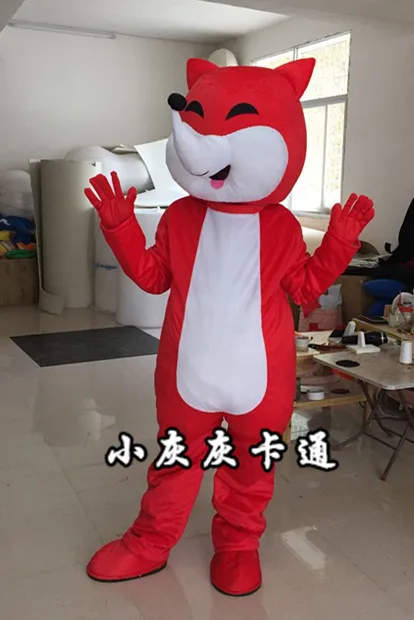

Fox Mascot Costume Cartoon Character Mascotte Fancy Dress Adult Gift for Halloween Carival Party Event