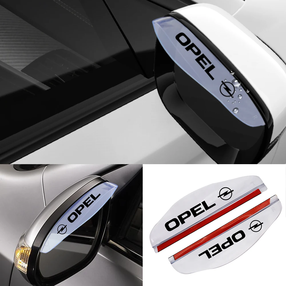

2Pcs Car Rearview Mirror Rain Water Rainproof Eyebrow Cover Side Shield For Opel Corsa Astra Mokka X Crossland X Karl Adam