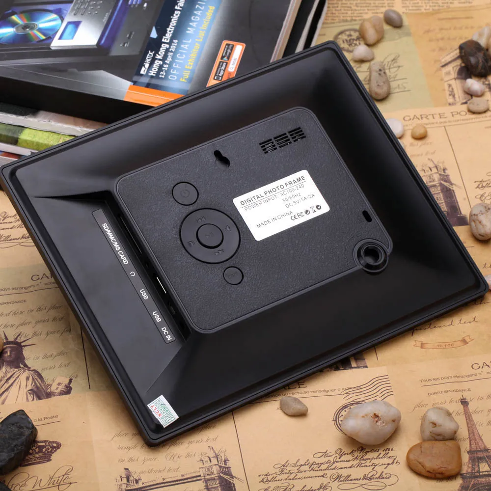 Andoer 8 ''ультратонкий HD TFT-LCD Цифровая фоторамка Будильник MP3 MP4 киноплеер с пультом дистанционного рабочего стола