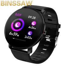 BINSSAW Smartwatch Full Touch Screen  IP68 Waterproof Multi-function Sports Smart Bracelet Heart Rate Tracker Blood Pressure