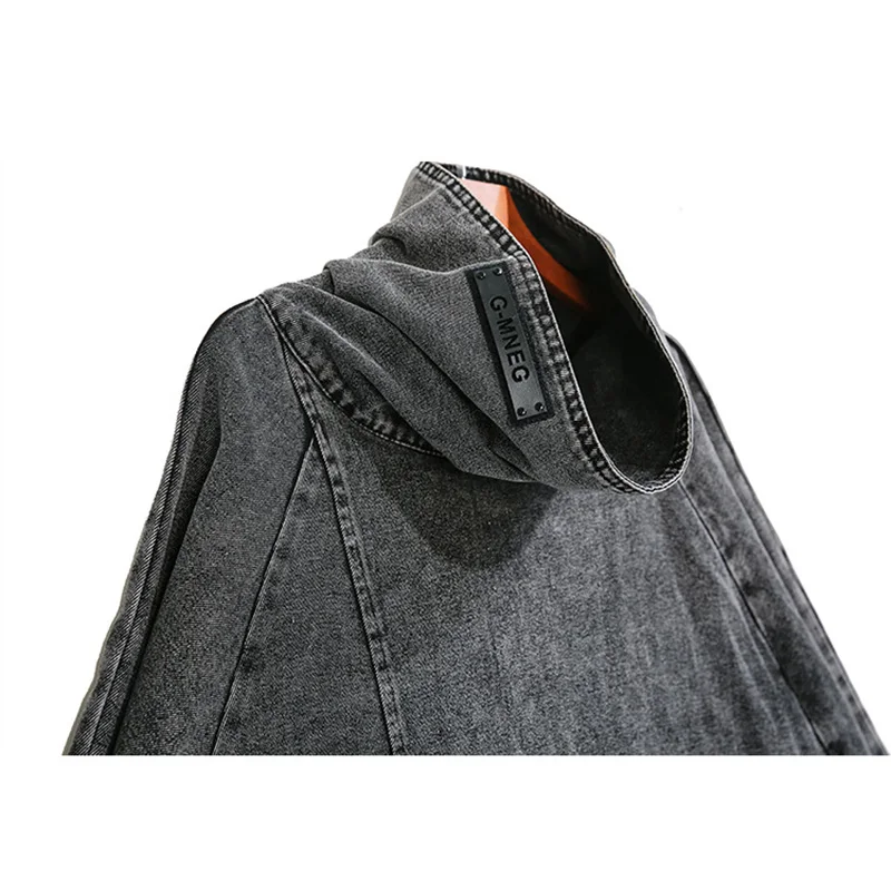 XITAO нерегулярный Harajuku свитшот большого размера Женский Высокий воротник джинсовый пуловер уличная одежда с длинным рукавом сохраняющий тепло Топ ZLL4400