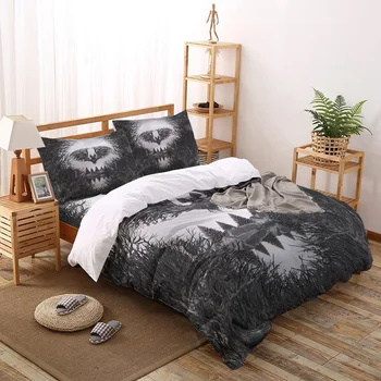 

Halloween Bat Creature Tree Branch Concept Printed Duvet Cover Set 4 Piece Bedding Set Home Textile Customizable