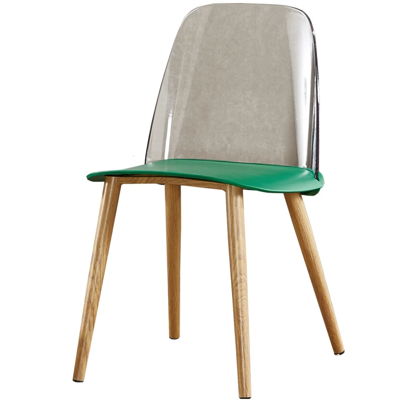

Transparent crystal chair dining chair dining room office meeting plastic chair home bedroom learning plastic dining chair