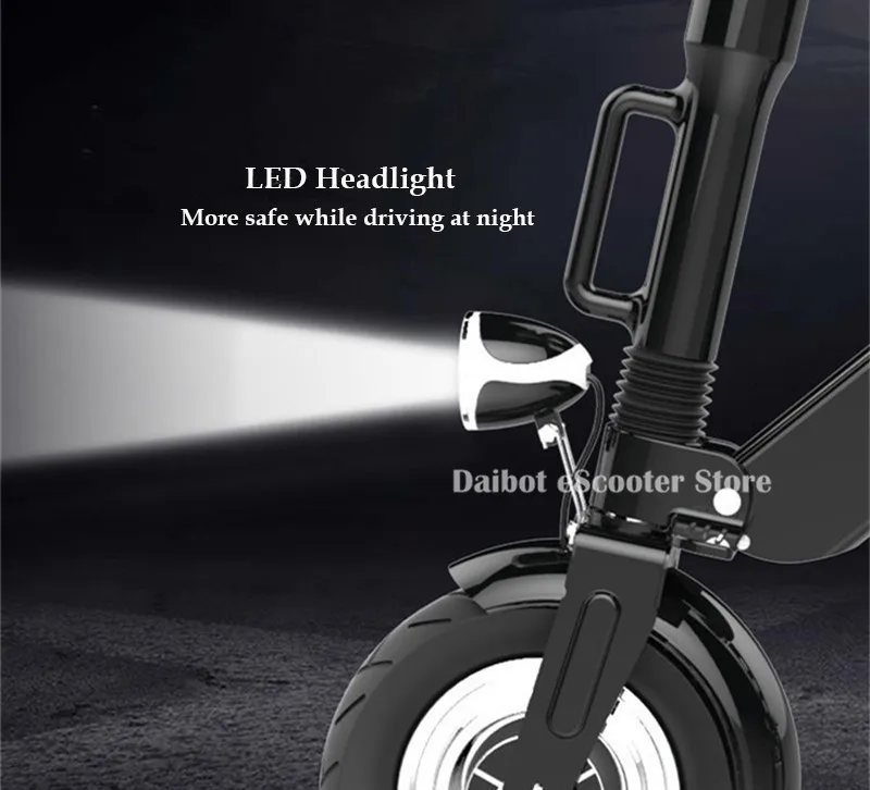 Daibot 3-х колесный электрический самокат мини ходовые электрические велосипедные преобразующие 10 дюймов 350 Вт 36В тормозной быстрого складной Портативный электрические велосипеды для взрослых Для женщин