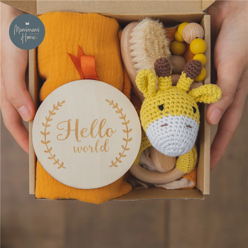 Hot Sale Swaddle-Wrap Brush Rattle Photography-Supplies Birth Gift Baby Milestones Kid Bibs Bracelet VRM8AyGWY0K