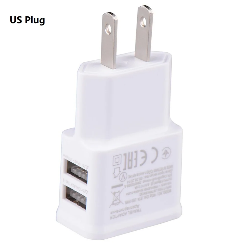 EU plug 5V 2A Dual USB Универсальное зарядное устройство для мобильного телефона s Походное зарядное устройство, адаптер для iPhone для Android - Тип штекера: 1A