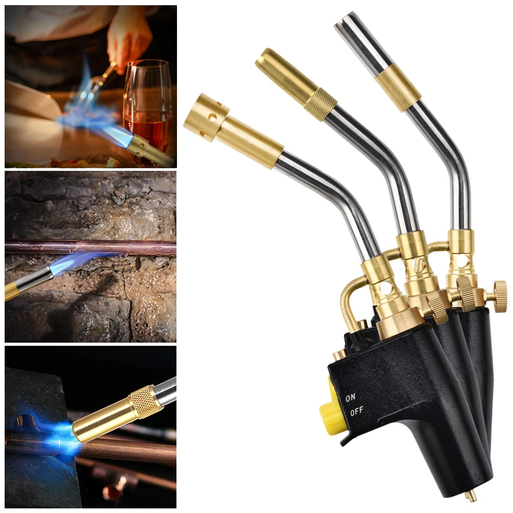 MAPP Propane Gas Welding Torches Plumbing BlowTorch Soldering Tool Metal Flame Gun Brazing