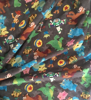 

160*50cm Toy dinosaur baby cotton knitted fabric printed knitted diy girl jersey clothes fabric DIY baby Skirt hat fabric