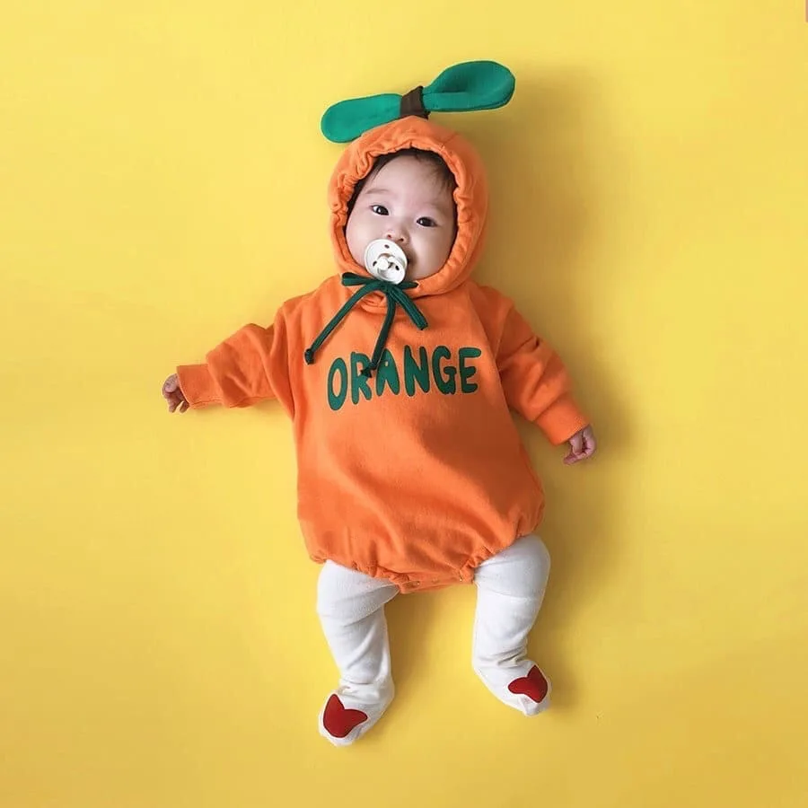 baby orange jumpsuit