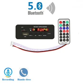 

ARuiMei 5V 12V Color Screen MP3 Decoder Board WMA WAV FLAC APE Bluetooth Mp3 Player USB TF FM Radio Module with Call Recording