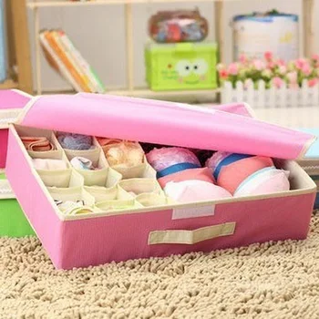 

Foldable Storage Box Closet Organizer Wardrobe Drawer Nonwoven Socks Lingerie Drawer Divider Bra Underwear Clothes Organizer