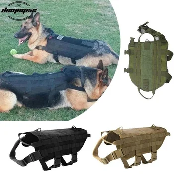 

High Quality Tactical Dog Vests Outdoor Military Dog Clothes Army Tactical Training Molle Dog Vest Harness Clothing