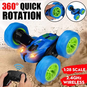 

Remote Control Stunt Car RC Car Off-Road Vehicle Driving Stunt Car 1:28 RC Car 2.4G Drift Deformation Truck For Kids
