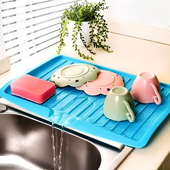 

Large Silicone Drying Mat Dish Drying Placemat Non-slip Table Placemat Silicone Counter Mat Glass Coaster Kitchen Tools