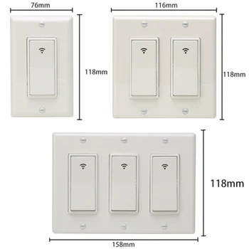 

Four Types WiFi Smart Switch Wall Light Remote Control Alexa Voice Control Practical US 118 Smart Switch