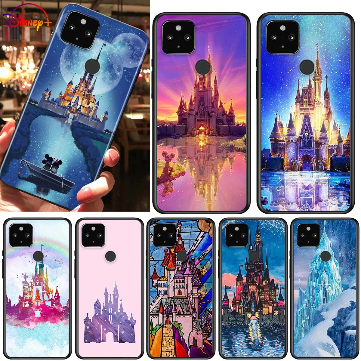 Disney Castle Shockproof Cover For Google Pixel 5 5a 4 4a Xl 5g Black Phone Case Shell Soft Fundas Coque Capa Phone Case Covers Aliexpress