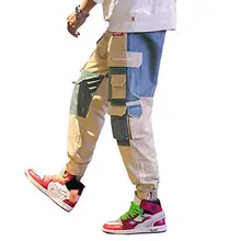 Мужские облегающие уличные штаны-карго с эластичным поясом и манжетами на липучке с тактическими карманами