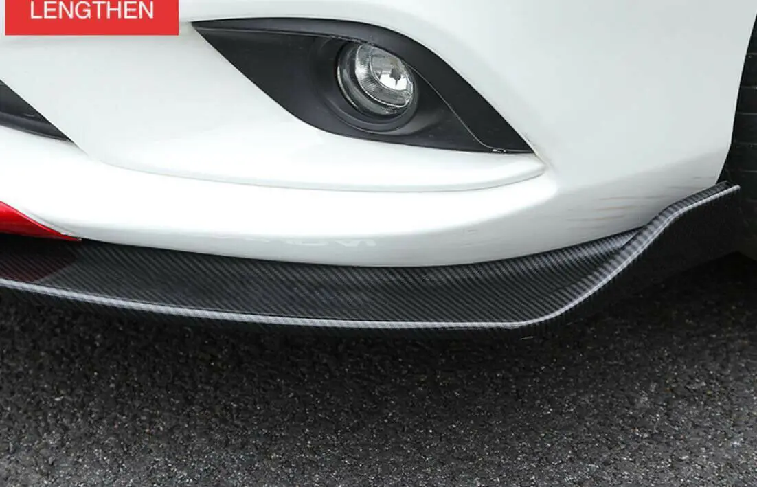 Модификация автомобиля автомобильные аксессуары 3 шт. карбоновый узор передний бампер губы подходят для Mazda Atenza