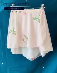 Ballet Short Skirt Branch Flower Embroidery Embroidery Women's Dance Skirt Gymnastics Practice Skirt Adult Ballet Lyric Skirt