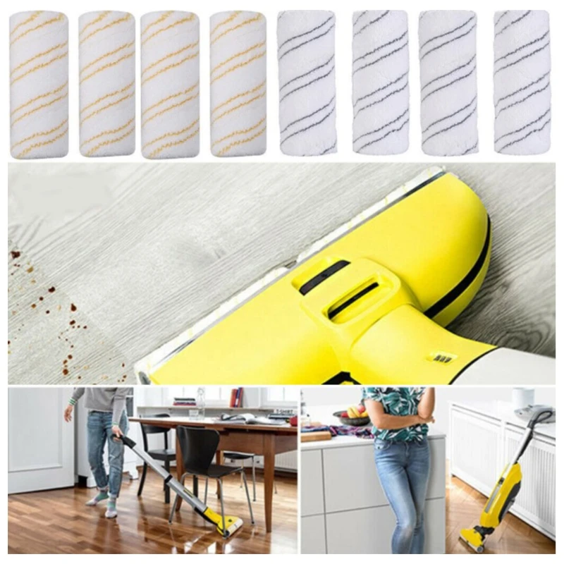 203F 4Pcs Hard Floor Sweeper Cordless Vacuum Cleaner Roller Brush Microfiber Replacement Compatible with Karcher FC3 FC5 | Инструменты