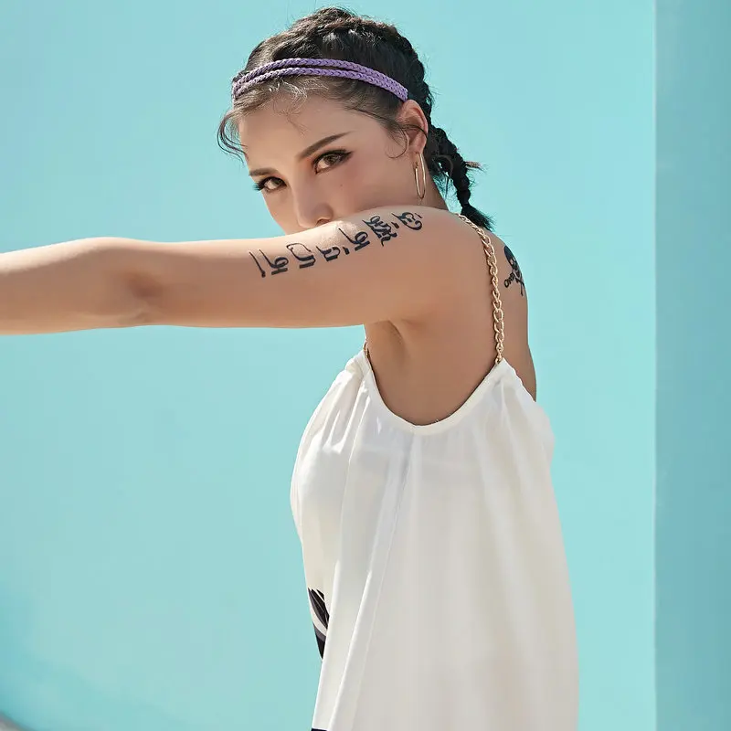 Women Juniors Sleeveless Backless Harem Rompers Jumpers Jumpsuits Summer with Metal Chain Shoulder Strap Streetwear Daisy Print