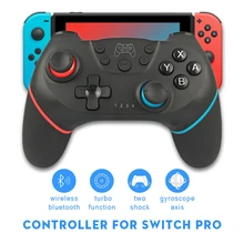 Controle sem fio de vibração para interruptor, joystick remoto bluetooth com função de giroscópio